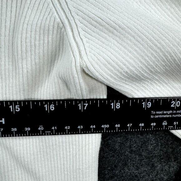 Boden Sweater Women’s 14 White Cardigan Ribbed Emboidered - Picture 4 of 7